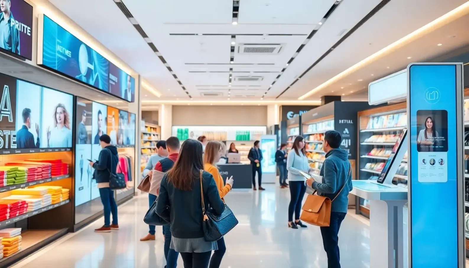 AI technology integrated within a contemporary retail environment.