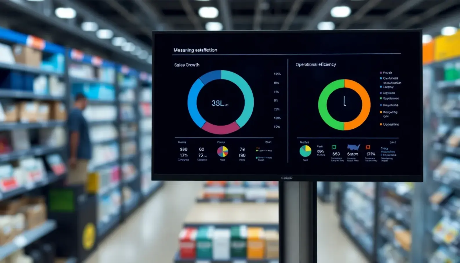 Overview of a modern retail environment enhanced by AI technologies.