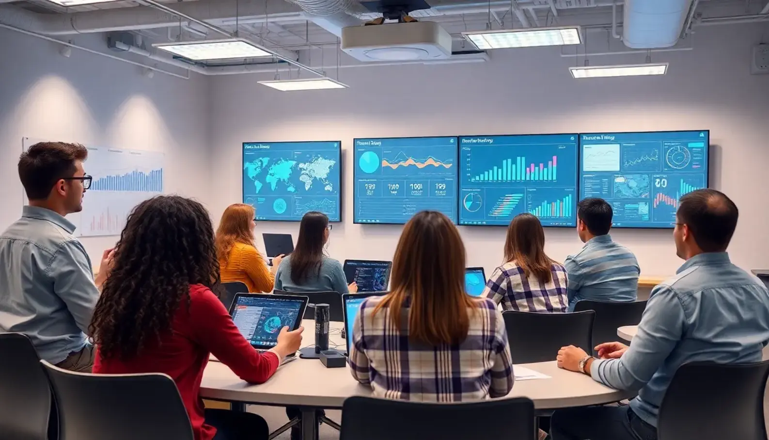AI tools transforming retail education strategies in an engaging classroom.