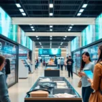 A vibrant retail space enhanced by AI technologies for an optimized customer experience.