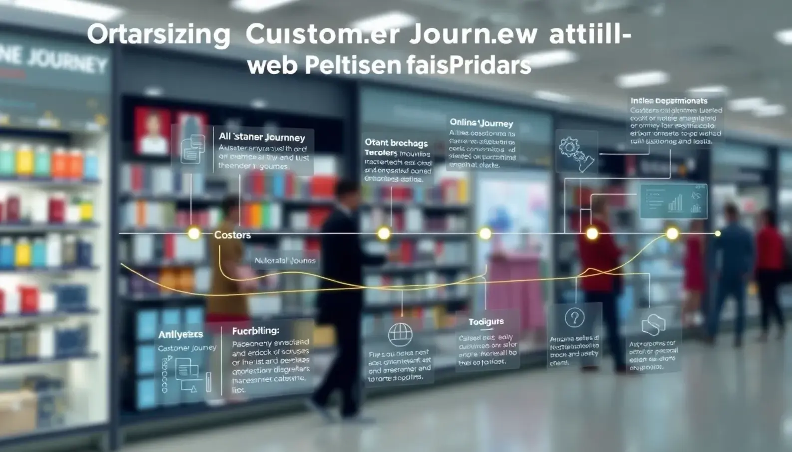 AI-driven analytics illustrating customer journey touchpoints.