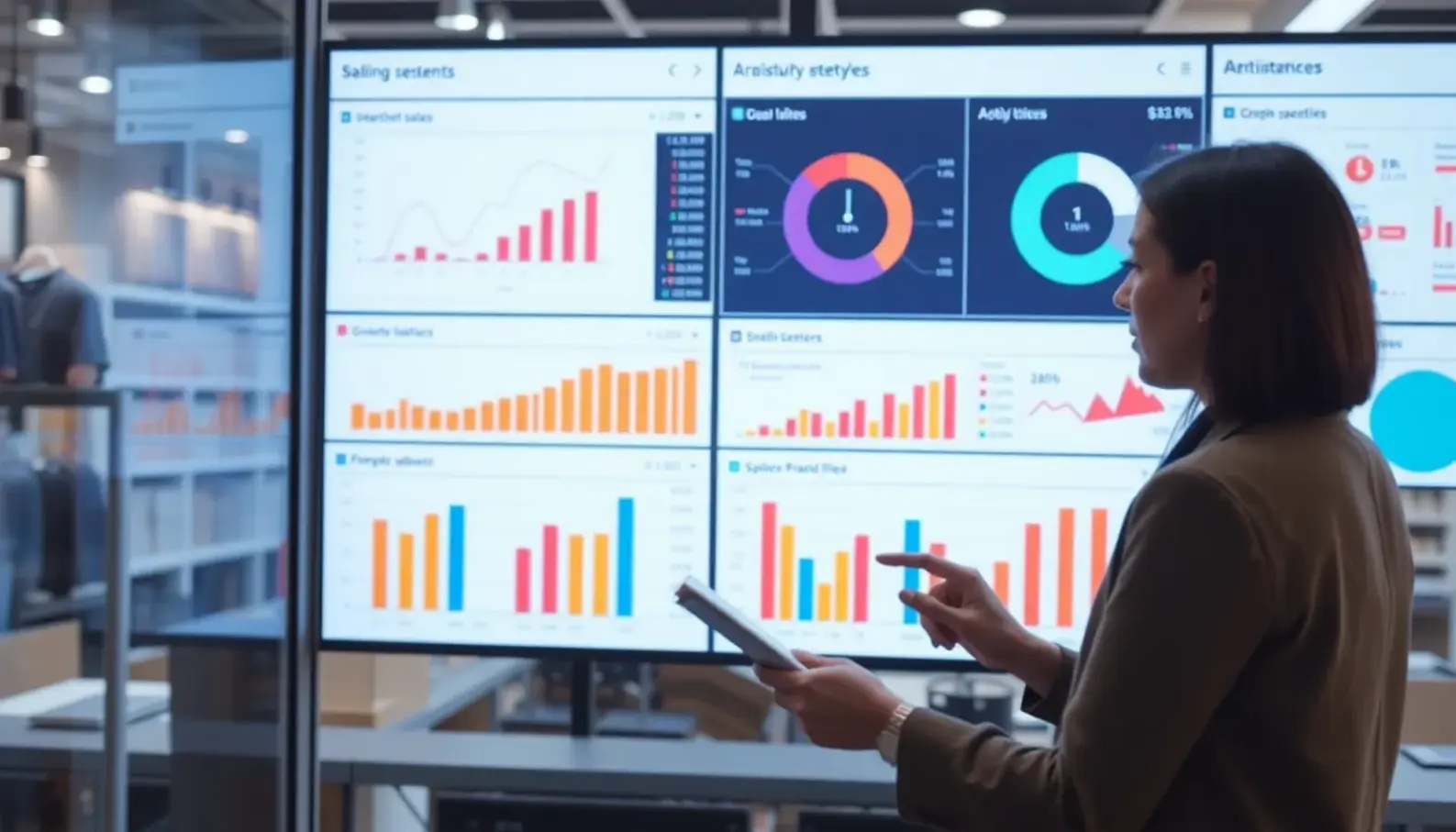 AI technology in a modern retail space enhancing customer engagement.