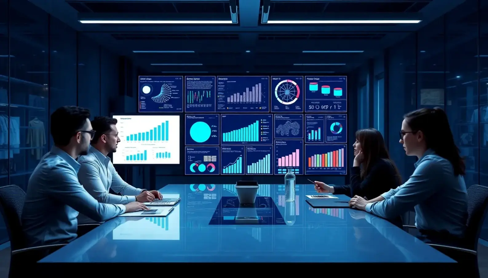 AI technology in a modern retail space enhancing customer engagement.