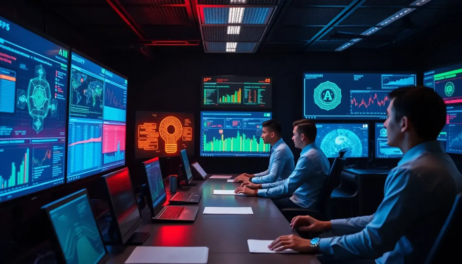 Integrating AI into cybersecurity for better threat management.