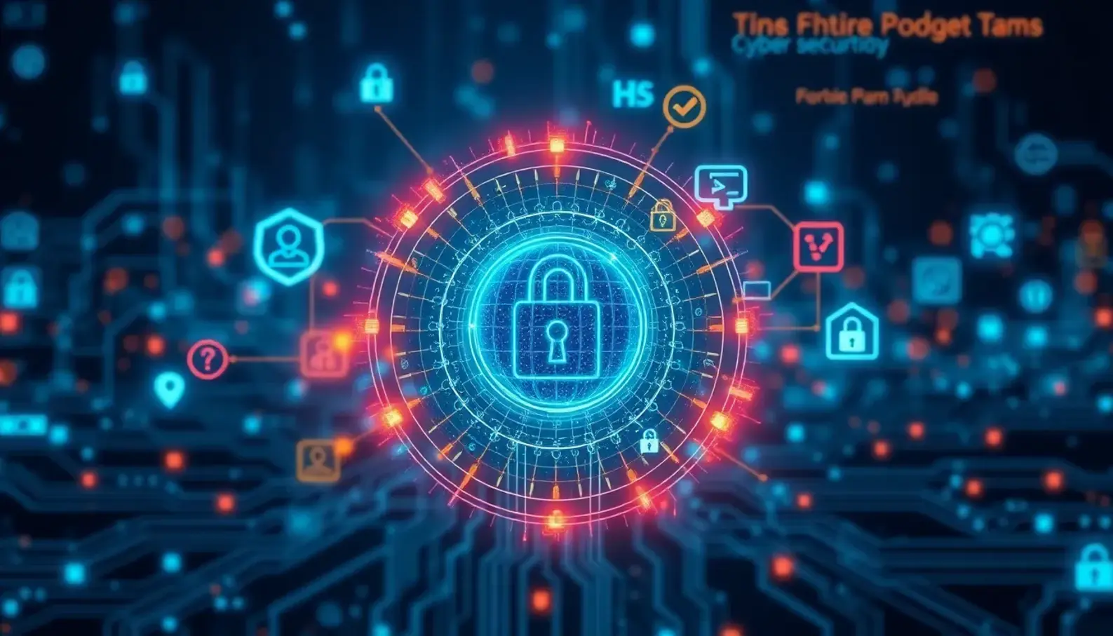 AI and cybersecurity converge in a digital landscape.