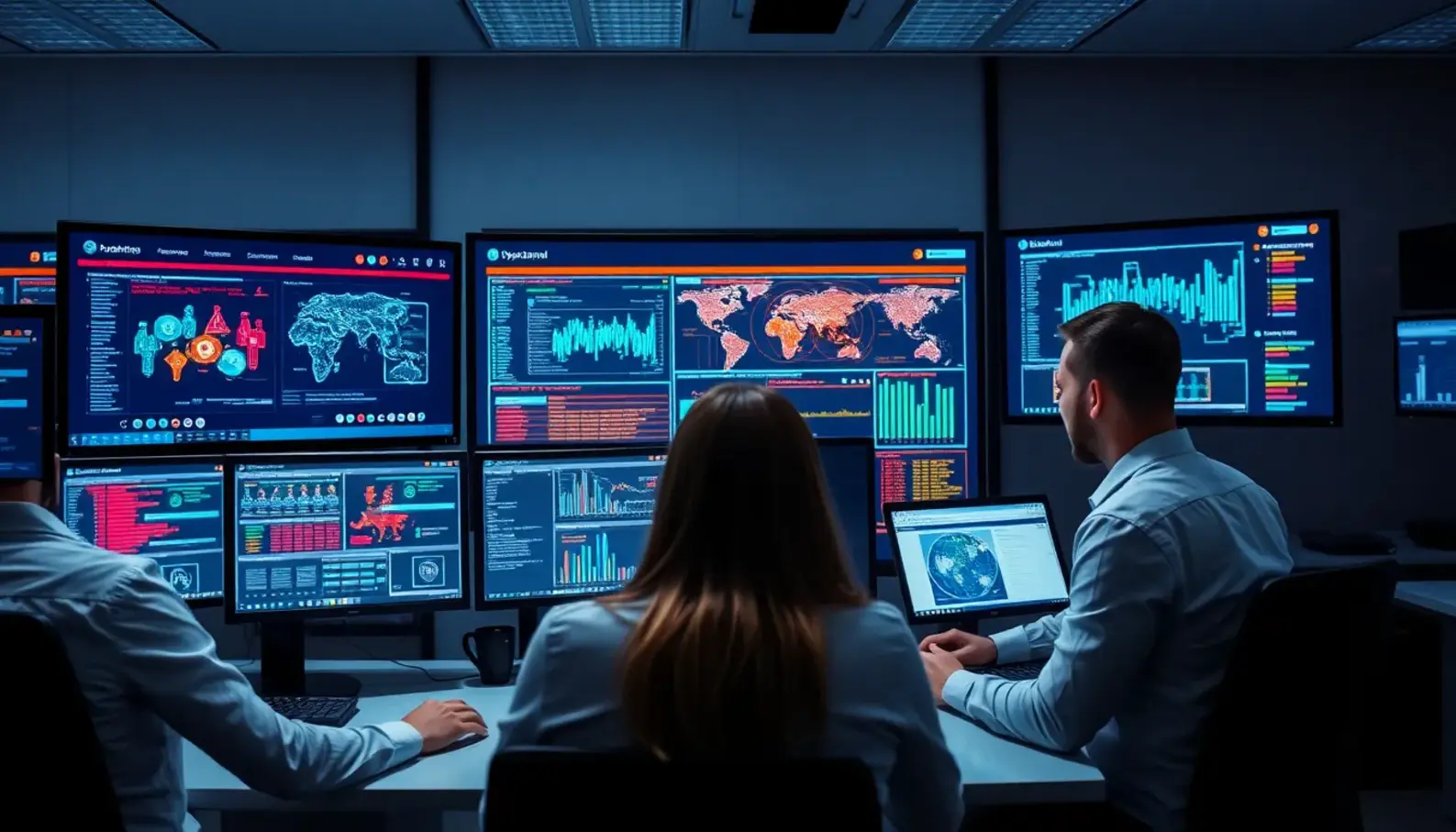 A visual representation of diverse cybersecurity threats present in today’s digital environment.