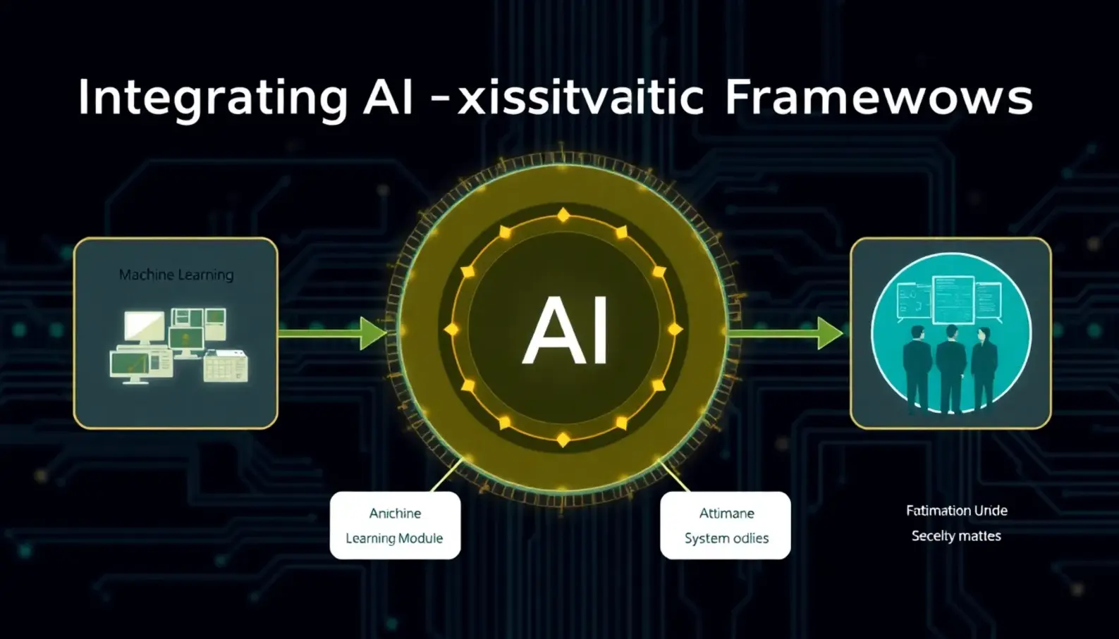 Illustration of AI algorithms enhancing cyber threat detection.