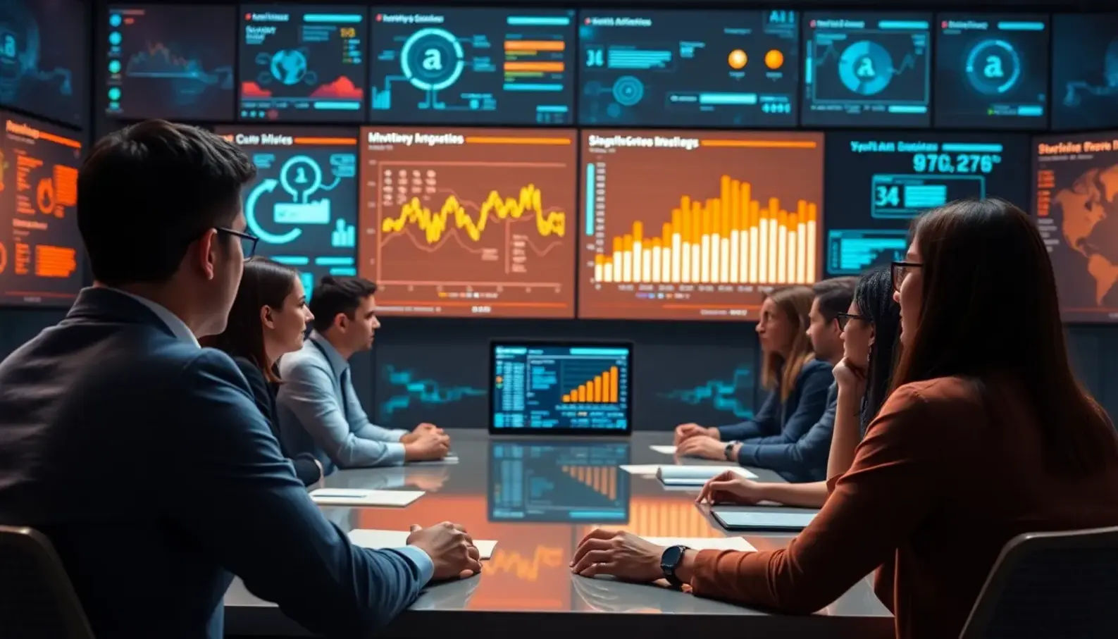AI and cybersecurity converge in a digital landscape.